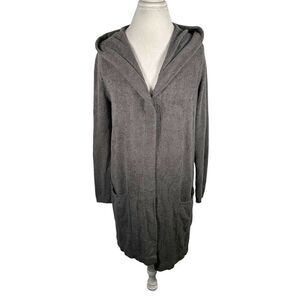 Barefoot Dreams Size M CozyChic Lite Hood Duster Cardigan sweater Brown Lounge